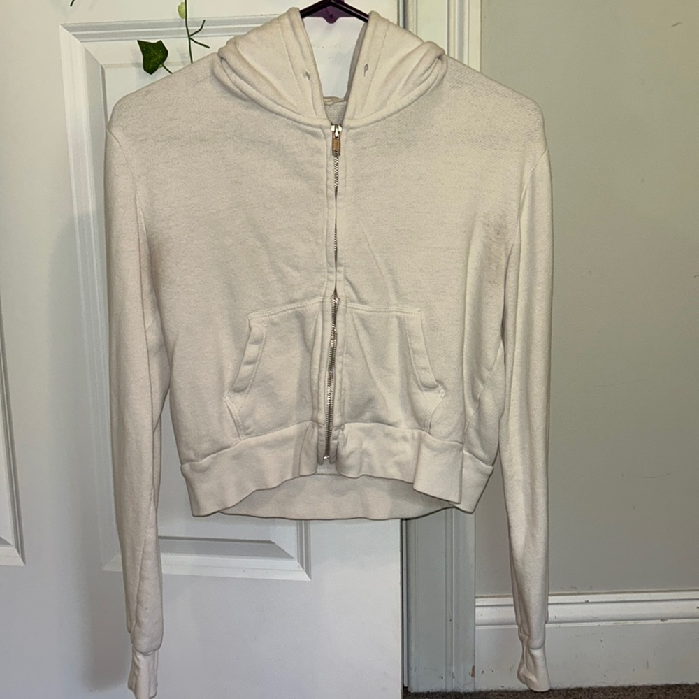 brandy melville white crystal hoodie